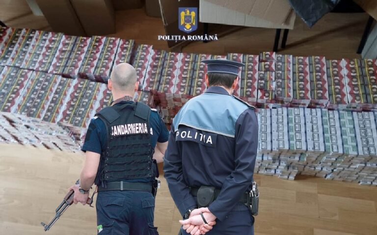 100.000 de țigarete de contrabandă au fost descoperite de polițiști în Crișana