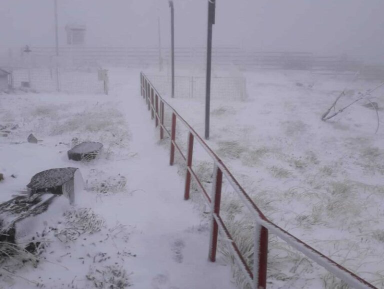 (VIDEO) A nins în Apuseni, pe vârful Vlădeasa! Temperatura a scăzut la -2°C 