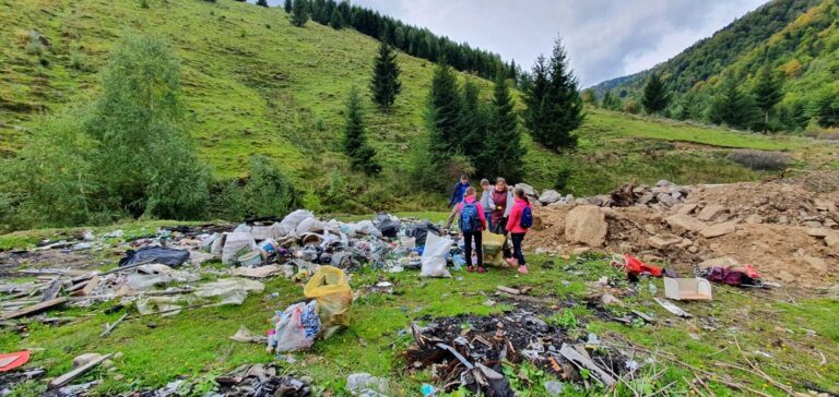 80 de saci cu deșeuri au fost colectați dintr-o pădure din Muntele Rece!