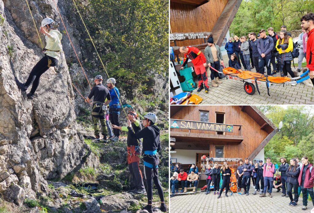 154 de studenți din anul III participă la cursul de escaladă desfășurat în Cheile Turzii