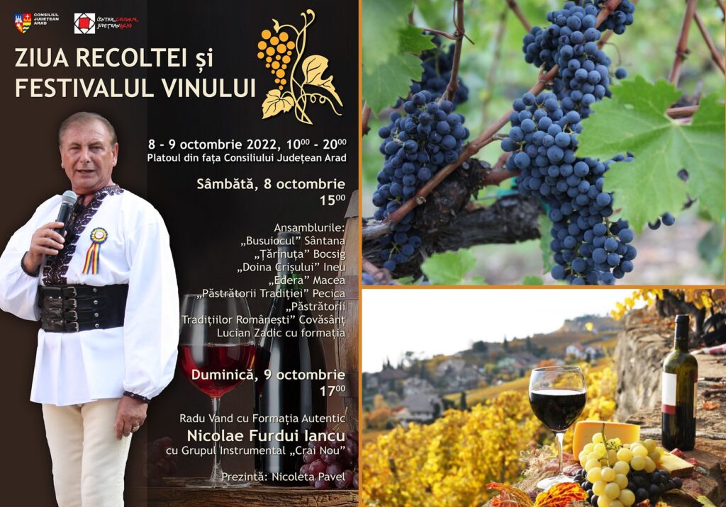 Producătorii de vin din podgoria Miniș-Măderat își vor expune produsele la Festival Vinului din Arad