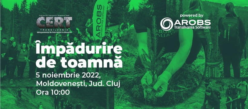 Împădurire de toamnă la Moldovenești organizată de CERT Transilvania