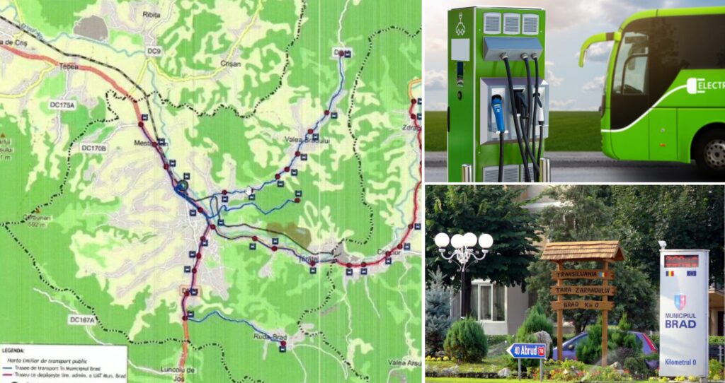 Transport public local în Brad: Vor fi 4 autobuze electrice pe rute din Mesteacăn, Valea Bradului, Ruda, Crișcior și Zdrapți!