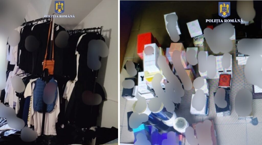 Sute de produse de îmbrăcăminte, încălțăminte sau parfumuri, posibil contrafăcute, confiscate de polițiștii bihoreni