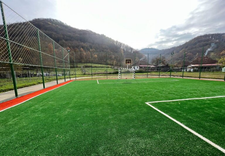 Un teren multisport, finanțat prin fonduri europene, a fost inaugurat azi în Bucureșci