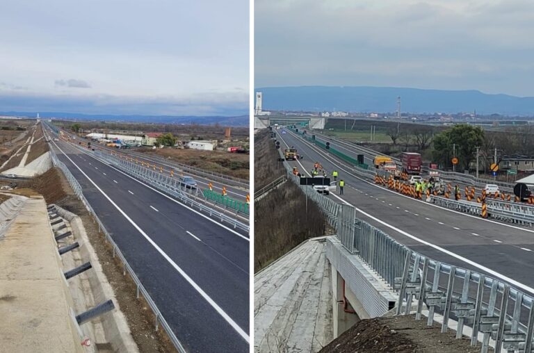 A fost deschisă circulația pe ambele sensuri pe A10, Sebeș-Turda, în zona alunecării de la Oiejdea