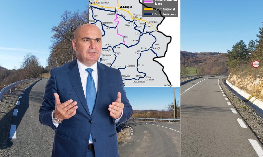 Alt drum spectaculos din Apuseni a fost asfaltat! Bolojan: 34 de km Aștileu – Roșia are turnat stratul final de asfalt, inclusiv marcajele!