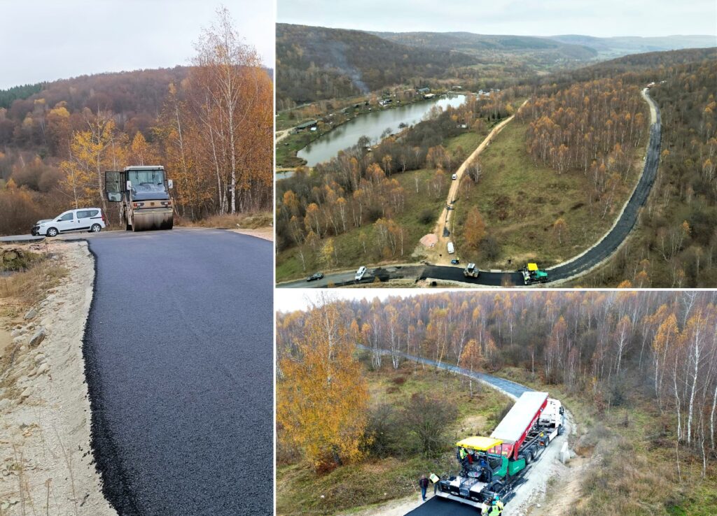 S-a demarat asfaltarea sectorului Săliște (DC 91) – lac Micești, ultimul rămas neasfaltat pe DJ 103Z
