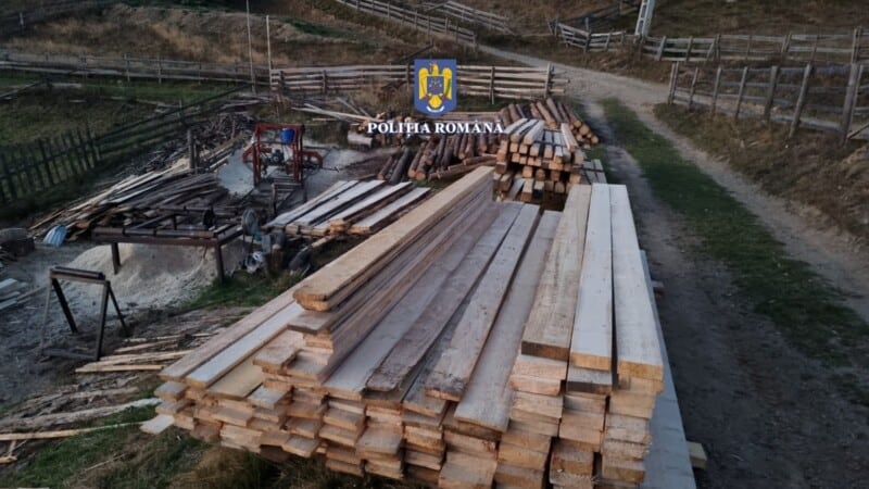 Bilanțul perchezițiilor din Măguri-Răcătău: Un bărbat reținut, lemn confiscat în valoare de 99.928 RON, 2 mașini, 22 de motoferăstraie, 5 telefoane mobile ridicate!