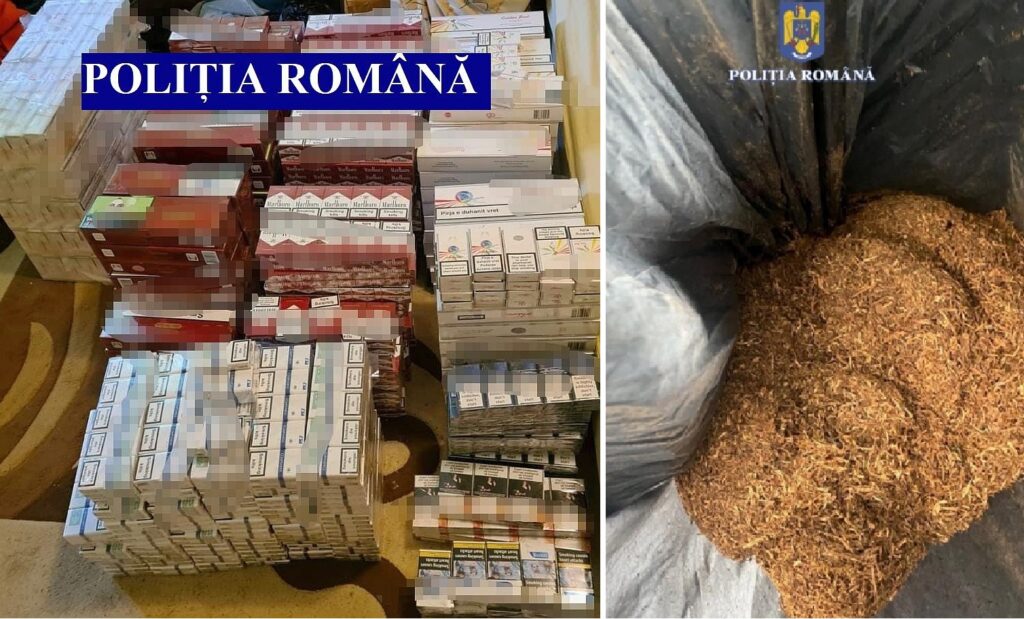 Peste 18 kg de tutun deținut ilegal dar și țigarete de contrabandă au fost confiscate în Tinca