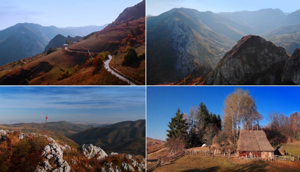 Transalpina Apusenilor, în palton de toamnă, un drum istoric care șerpuiește printre munți și care traversează Mocănimea Arieșului și zona Metaliferilor