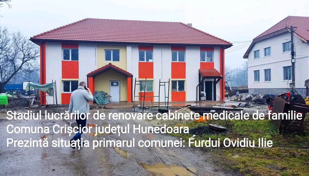 Se muncește în ritm alert pe șantierul cabinetelor medicale, de medicină de familie, din Crișcior