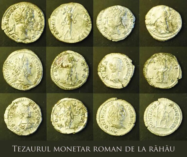 Tezaur monetar descoperit de un detectorist, expus în Sebeș: Trei monede, emise de împăratul Septimius Severus