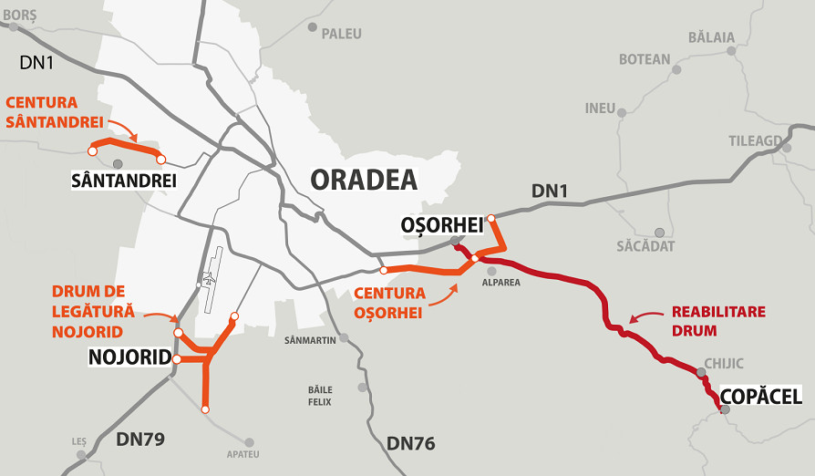 S-au semnat contractele pentru execuția centurilor Oșorhei, Sântandrei și Nojorid din Zona Metropolitană Oradea