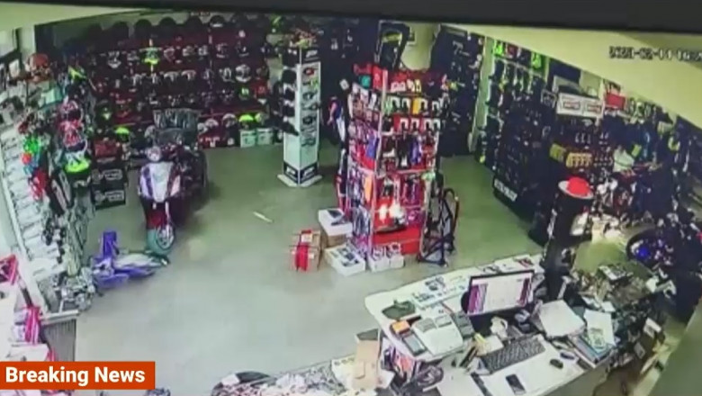 VIDEO din timpul cutremurului de 5,7 din Oltenia. Produsele cad de pe rafturile unui magazin!