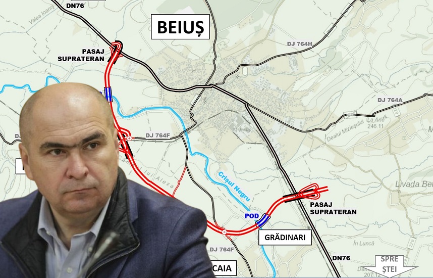 Încep lucrările la Centura Beiuș! Bolojan: Până la sfârșitul lunii februarie ar urma să fie în șantier 3 foreze mari care vor începe forarea piloților!