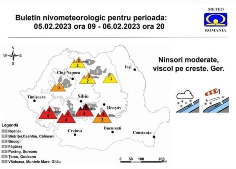 Salvamont anunță risc însemnat de AVALANȘĂ în Vlădeasa: Stratul de zăpadă a crescut foarte mult!