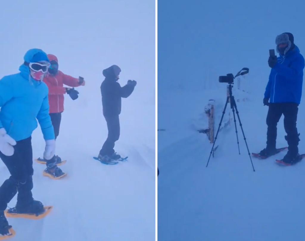 (VIDEO) La – 25°C se fac pozele pe Vlădeasa, nu din dormitor: „Noi nu am simțit decât exaltare!”