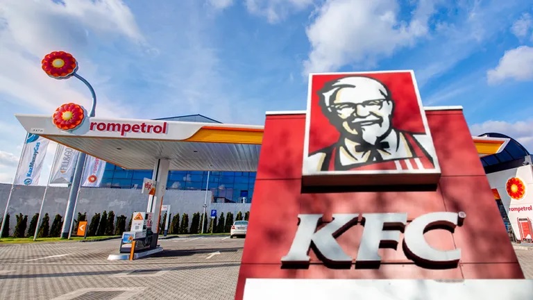 Restaurante KFC în benzinăriile Rompetrol pe autostrada A1 Sebeș – Deva – Nădlac