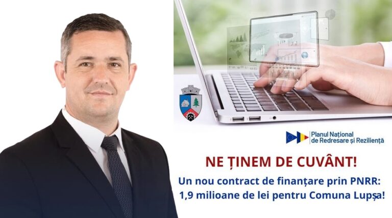 Noi fonduri europene pentru Lupșa, în valoare de aproape 1,9 milioane de lei