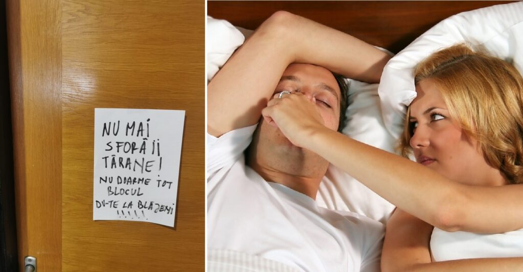Sforăie de trezește tot blocul! Vecinii l-au atenționat: „Nu ma sforăii țărane! Nu doarme tot blocul! Du-te la Blăjeni!”