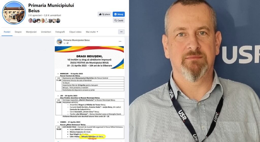 Consilierul USR, Emil Popa, îndreaptă o eroare a primăriei Beiuș: Hălmăgean, nu Hălmăjan!