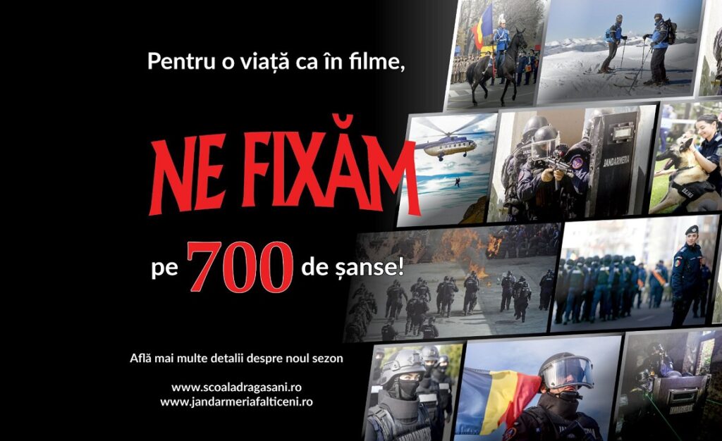 700 de locuri au fost scoase la concurs de Jandarmeria Română