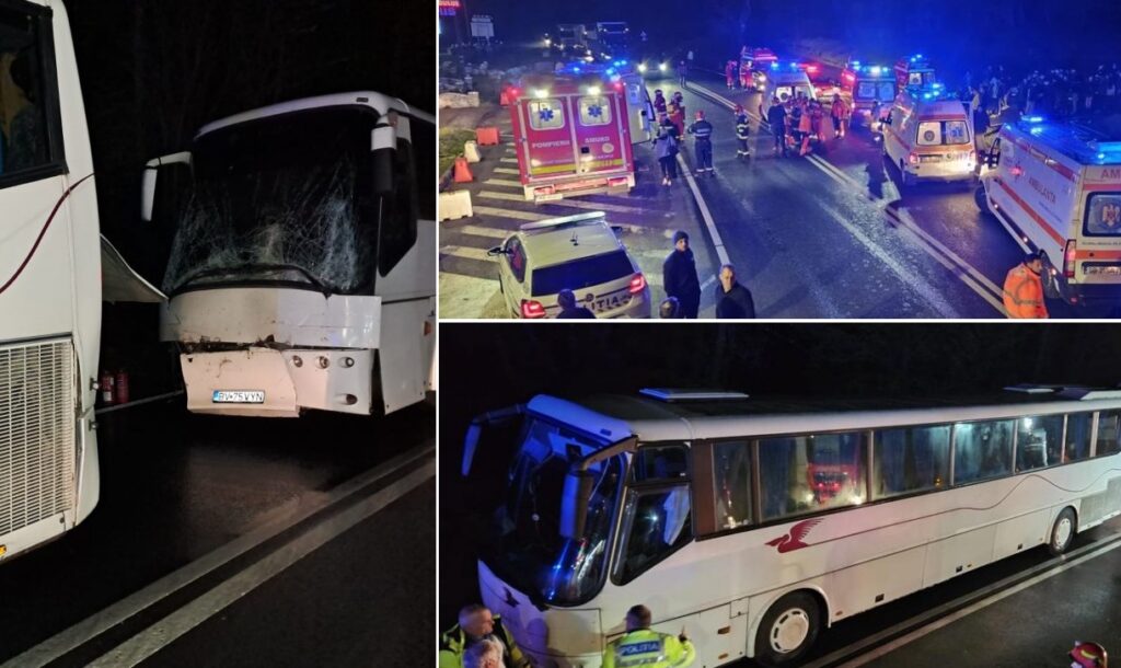 Accident pe DN1 între două autocare cu elevi și profesori, la Sibiu: Planul ROȘU a fost activat!