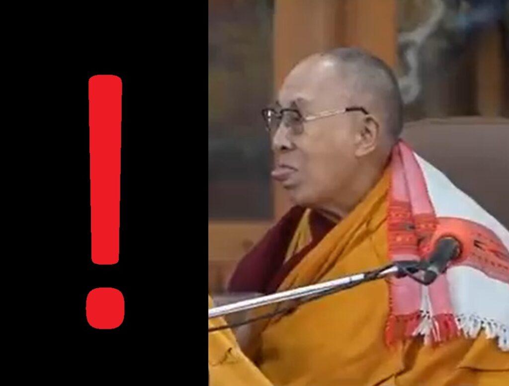 VIDEO-ȘOCANT: Dalai Lama a fost filmat când sărută un băiat pe gură și îi spune să îi sugă limba