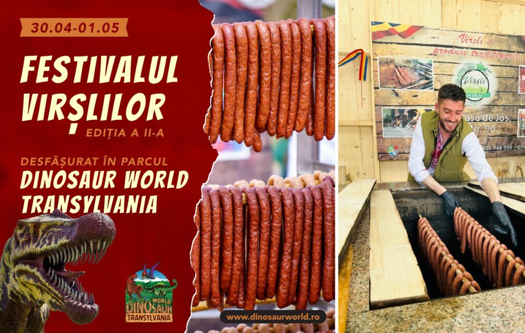 A doua ediție a festivalului virșlilor este organizată de 1 mai de Dinosaur World Transylvania