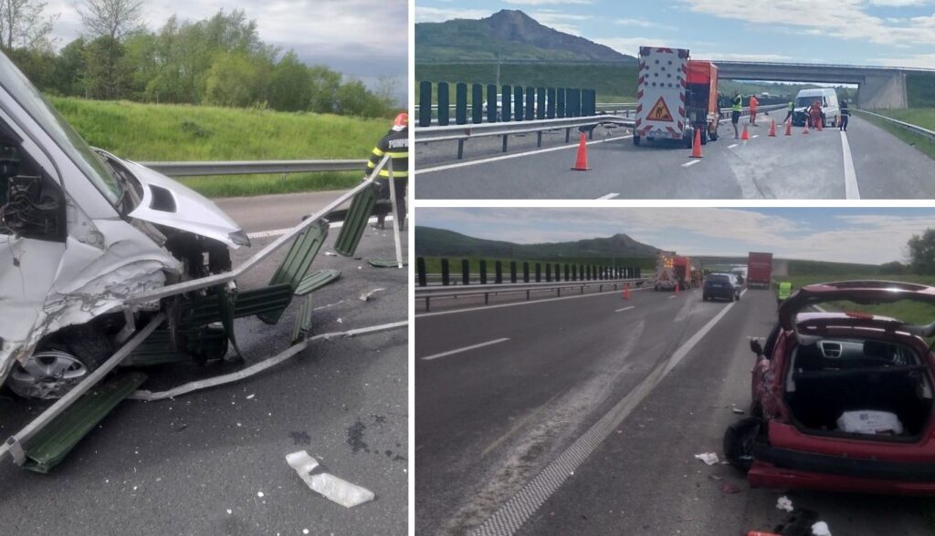 Accident pe A1 Sebeș-Deva în zona Ilia: Mai multe mașini s-au ciocnit!
