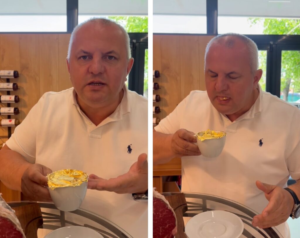 O cafea servită cu spumă de aur costă doar 60 de lei la Cluj: E mai scumpă ca în Dubai!