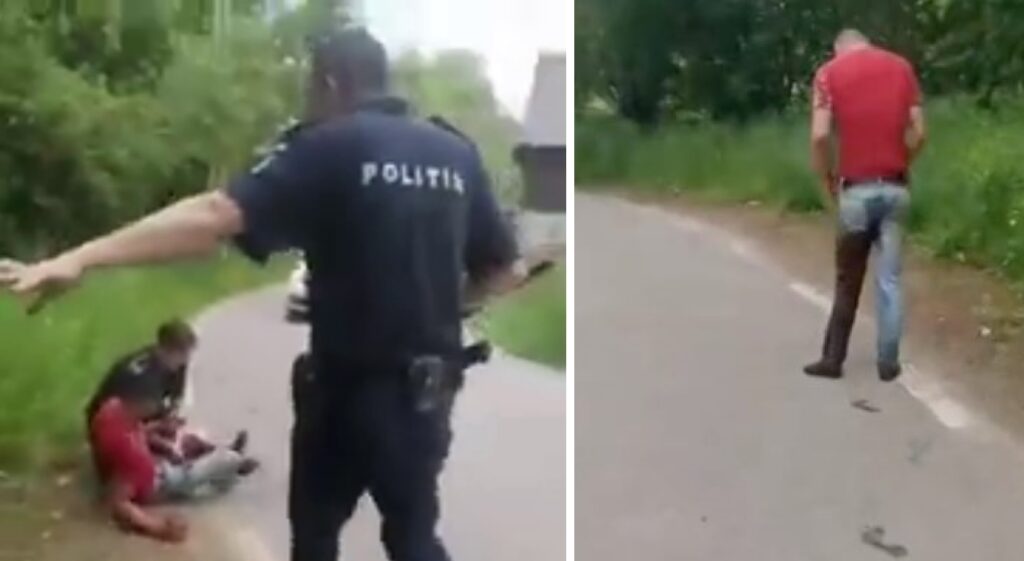 (VIDEO) Poliția a împușcat în picior un tânăr în Săcuieu: Un agent fugea după cel împușcat, în timp ce totul era filmat și transmis pe internet