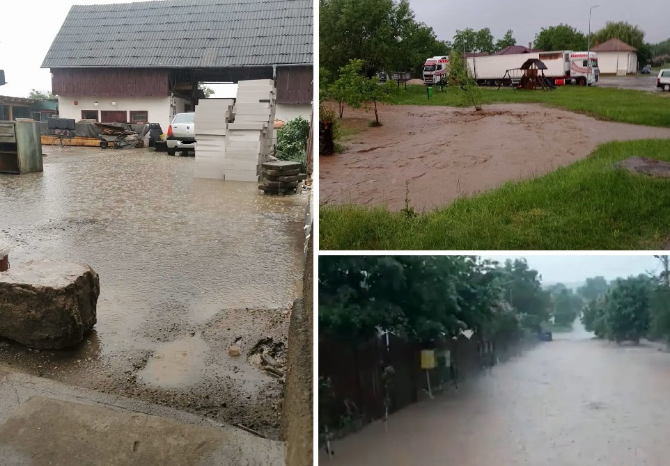 O furtună a făcut ravagii în Alba: Mai multe gospodării au fost inundate la Hăpria și la Coșlariu