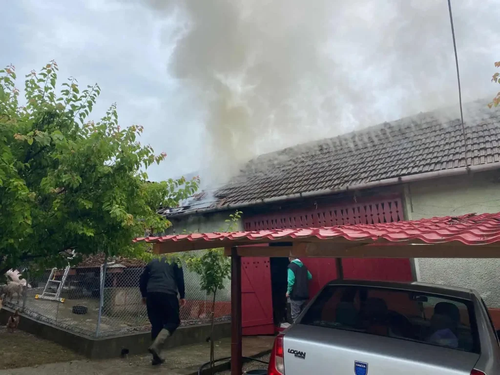 Incendiu la o gospodărie din Cricău: Pompierii au reușit să evite o tragedie