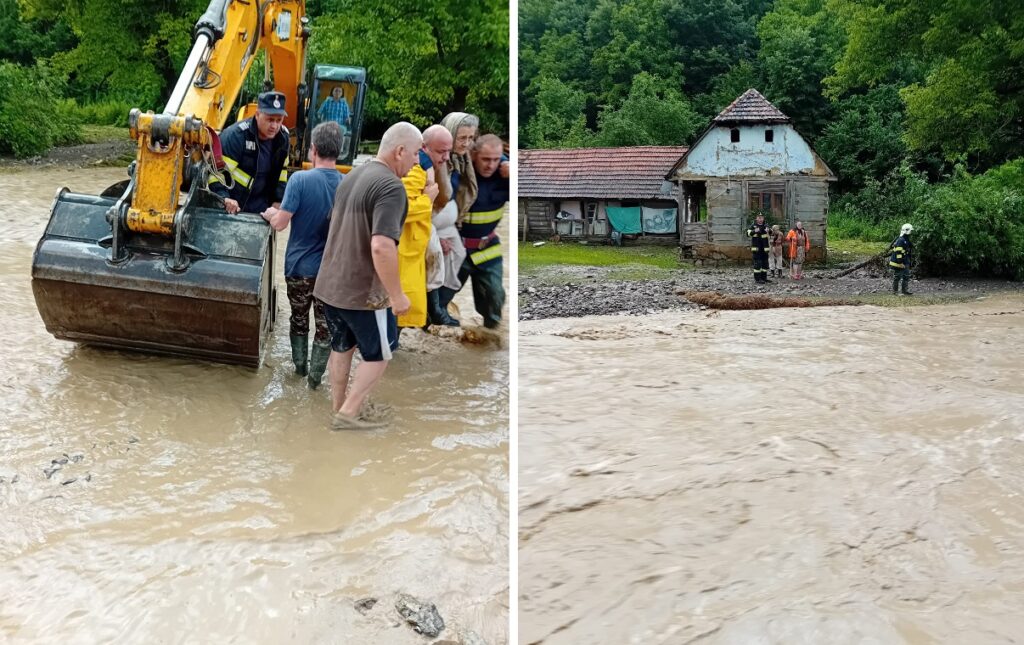 Inundații istorice în zona Gurahonț: Oamenii s-au adăpostit în podul caselor, un bărbat a murit!