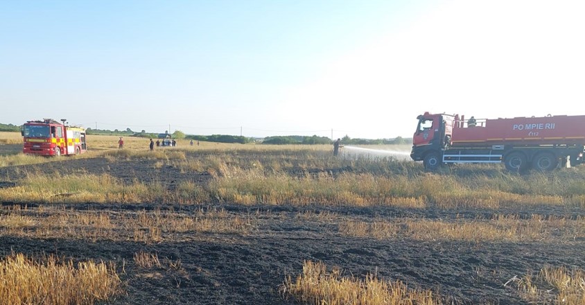 Mai multe incendii produse în interval de circa șase ore, în zonele Aleșd și Tinca din Bihor
