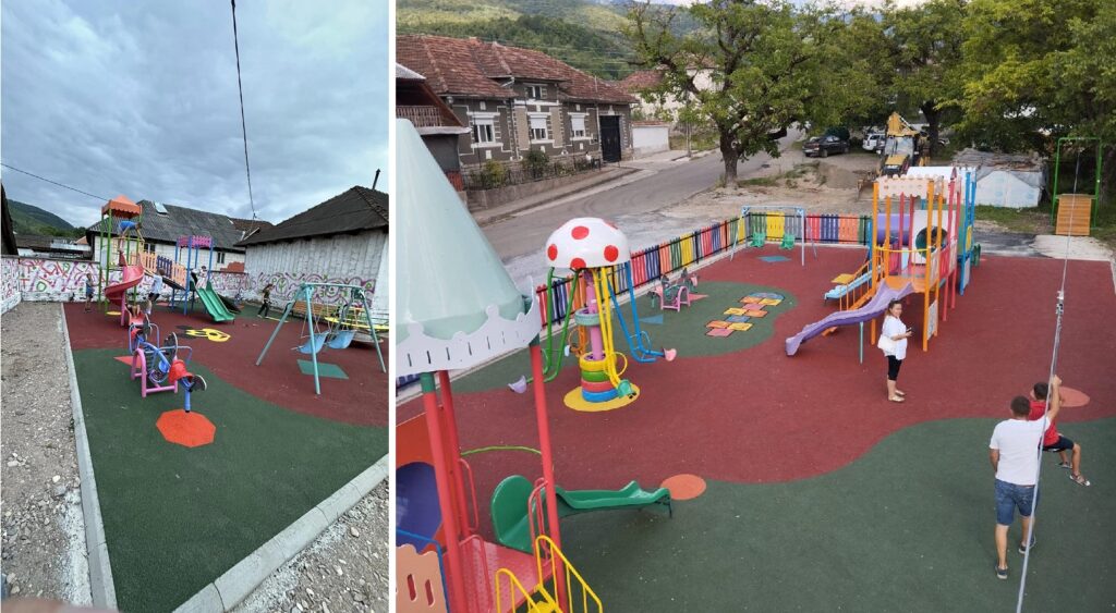 Alin Laza: Au fost finalizate două locuri noi de joacă pentru copii din Chișcău și Măgura