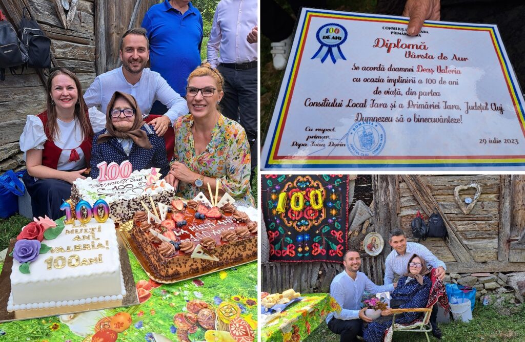 Sărbătoare la Borzești: Deaș Valeria a fost sărbătorită la împlinerea a 100 de veri