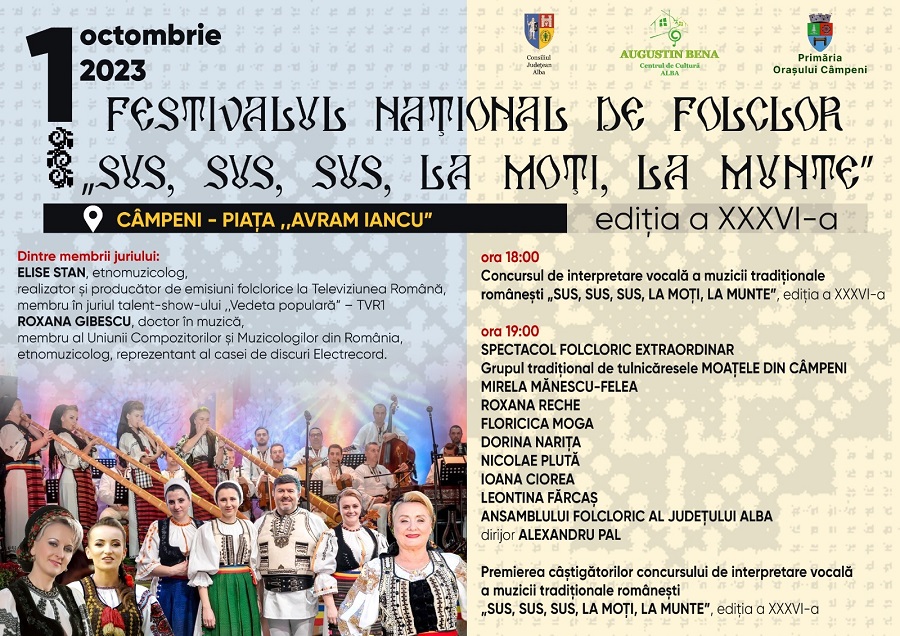 Festivalul „Sus, sus, sus, la moți, la munte” deschide luna octombrie în Câmpeni