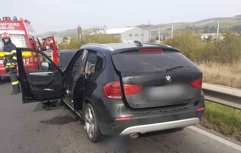 Accident pe A3, în zona bretelei de urcare de la nordul Gilău: O femeie a fost rănită!