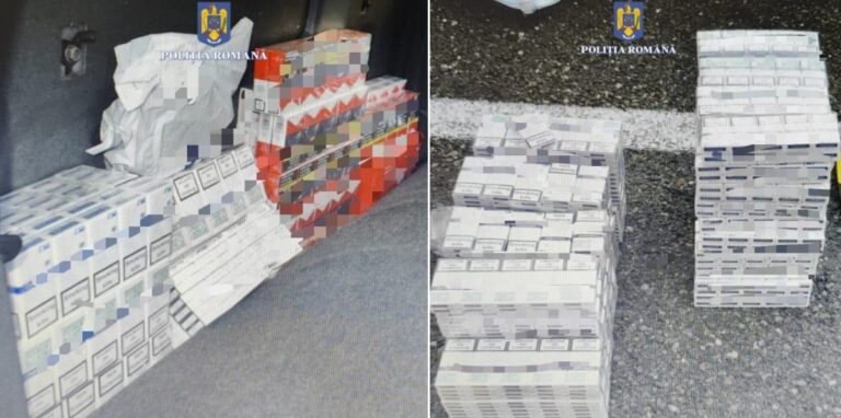 Peste 22.000 de țigarete de contrabandă au fost confiscate de polițiștii bihoreni, de la un bărbat, depistat în flagrant delict