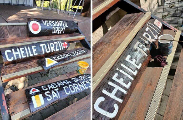 Salvamontiștii clujeni au recondiționat indicatoarele de trasee turistice din Cheile Turzii