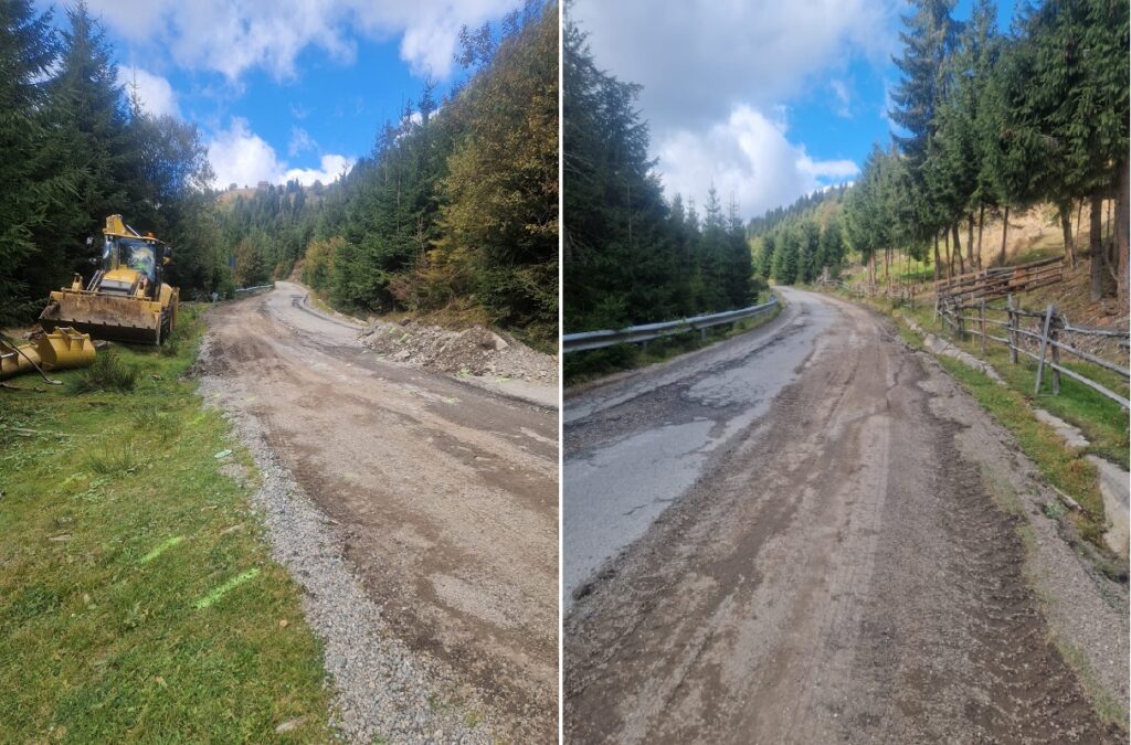 A începul modernizarea unor drumuri comunale, prin asfaltare, în Măguri și Munte Rece