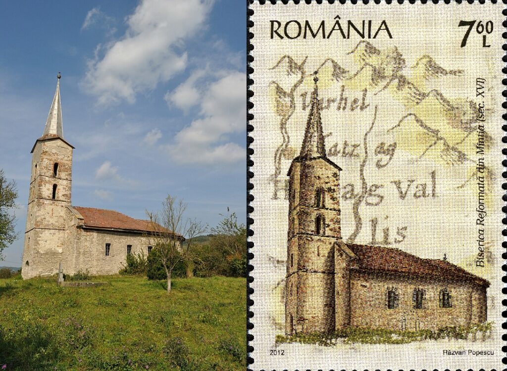 Biserica reformată din Mintia, ridicată în secolul al XVI-lea: Inițial a fost o bazilică în stil romanic