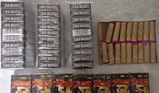 Peste 2.200 de petarde au fost confiscate de polițiștii din Balc, de la un tânăr localnic