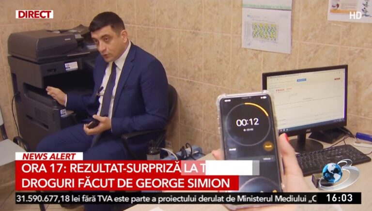 George Simion a făcut un testul anti-drog, în prezența presei: Ceilalți politicieni au curaj să facă acest gest?