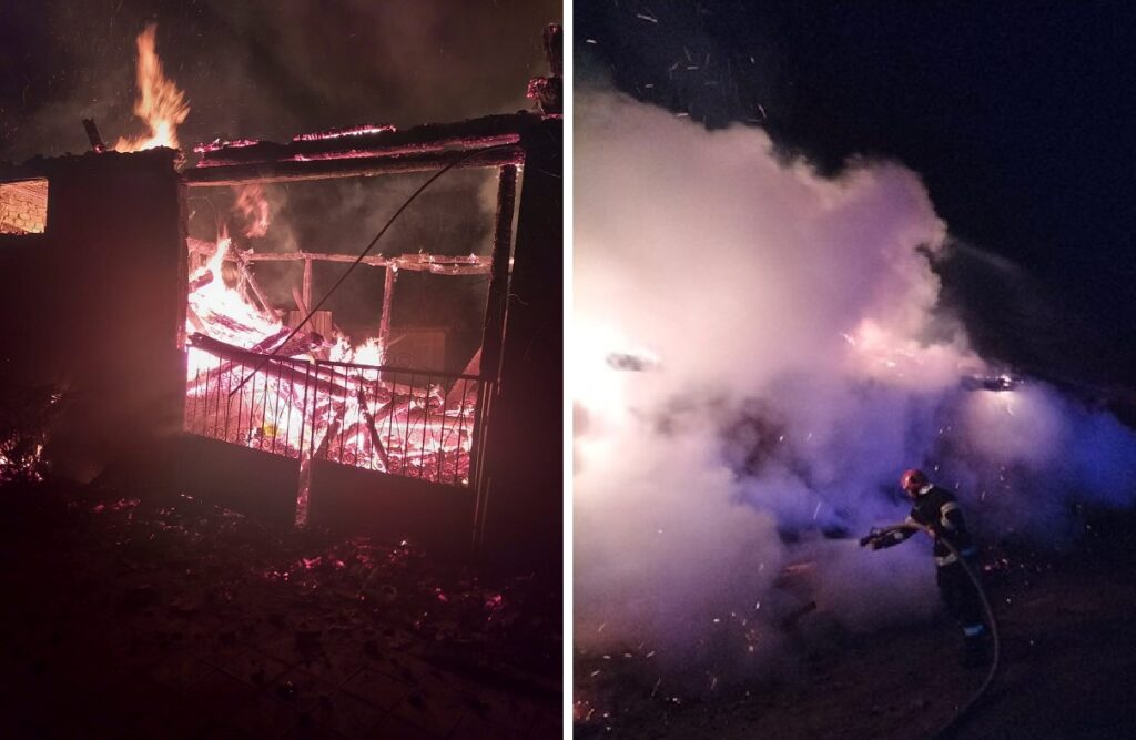 Incendiu în miez de noapte, în Săldăbagiu Mic, comuna Căpâlna