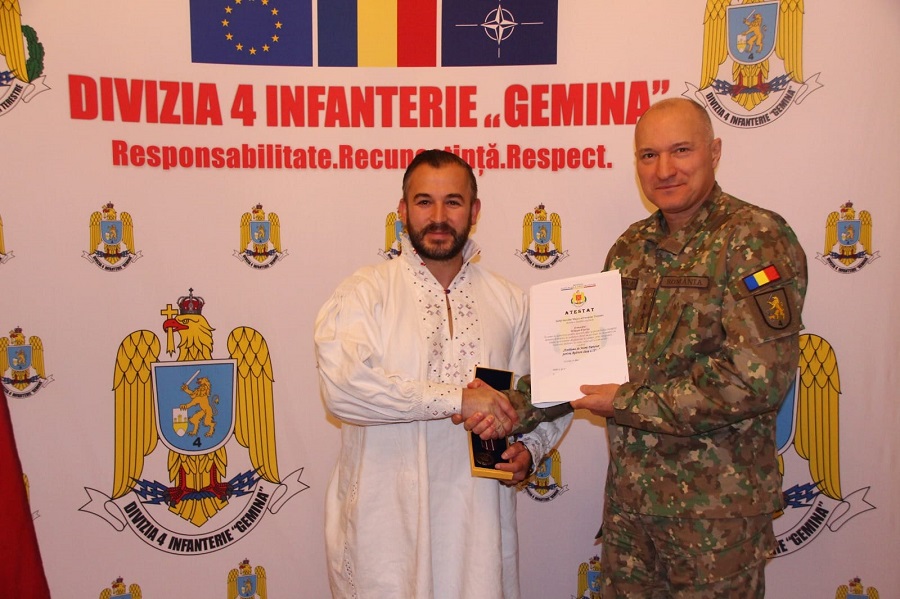 Flavius Milășan a fost distins cu Emblema de Merit Partener pentru Apărare clasa a III-a