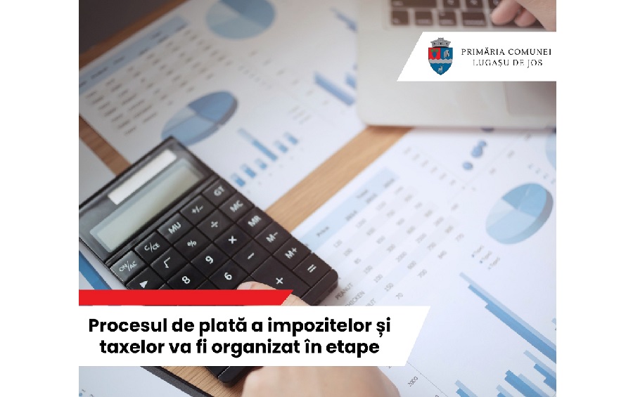 Informare a primăriei Lugașu de Jos cu privire la procesul de plată a impozitelor și taxelor la început de 2024